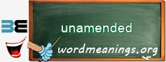 WordMeaning blackboard for unamended